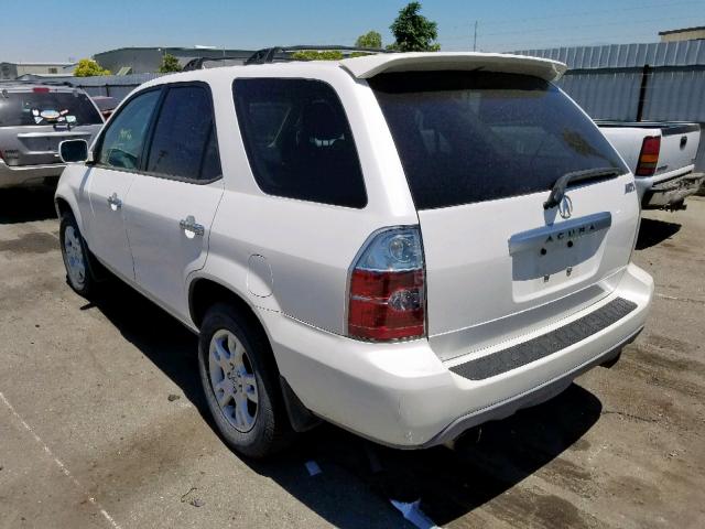 2HNYD18646H550869 - 2006 ACURA MDX TOURIN WHITE photo 3