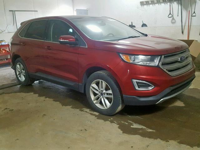 2FMTK4J9XFBB00752 - 2015 FORD EDGE SEL RED photo 1