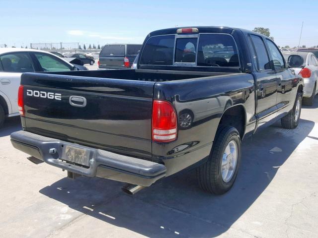 1B7GL2ANXYS696393 - 2000 DODGE DAKOTA QUA BLACK photo 4