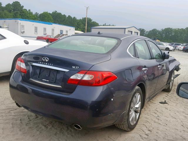 JN1BY1AP8BM321494 - 2011 INFINITI M37 BLUE photo 4