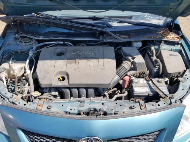 1NXBU40EX9Z153146 - 2009 TOYOTA COROLLA BA BLUE photo 7