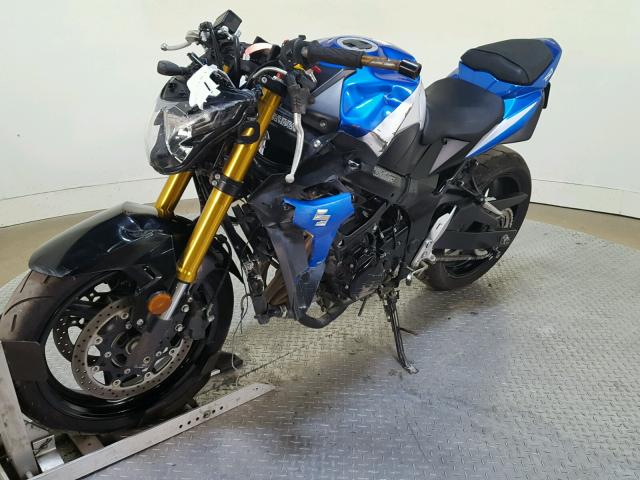 JS1GR7NA7F2101039 - 2015 SUZUKI GSX-S750 BLUE photo 4