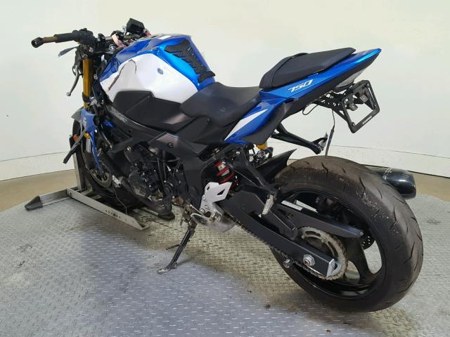 JS1GR7NA7F2101039 - 2015 SUZUKI GSX-S750 BLUE photo 6