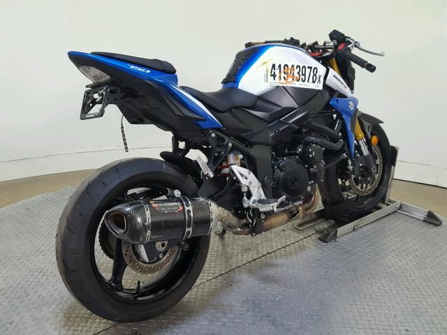 JS1GR7NA7F2101039 - 2015 SUZUKI GSX-S750 BLUE photo 8