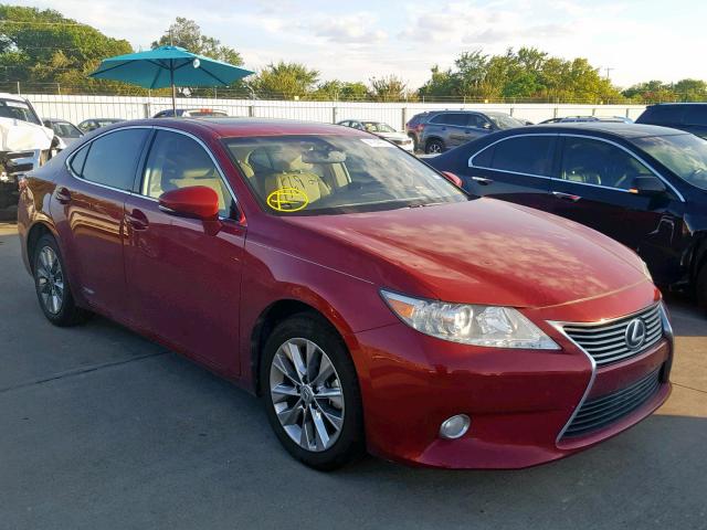 JTHBW1GG2F2086410 - 2015 LEXUS ES 300H MAROON photo 1