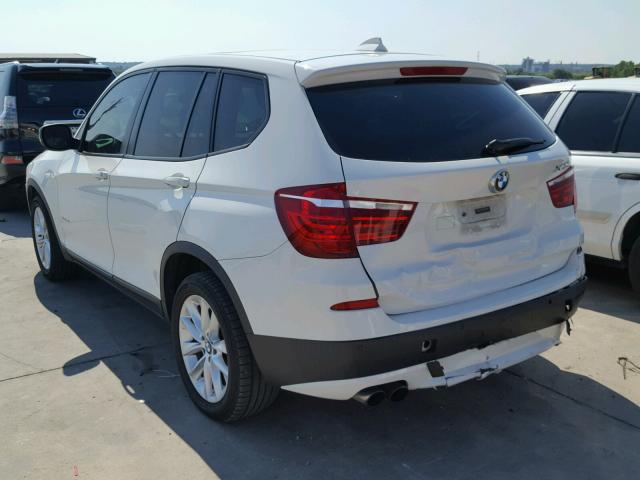 5UXWX9C53D0D08062 - 2013 BMW X3 XDRIVE2 WHITE photo 3