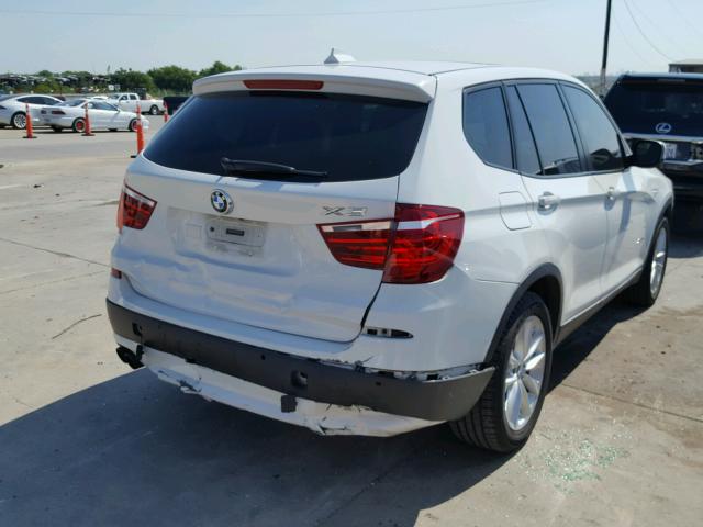 5UXWX9C53D0D08062 - 2013 BMW X3 XDRIVE2 WHITE photo 4