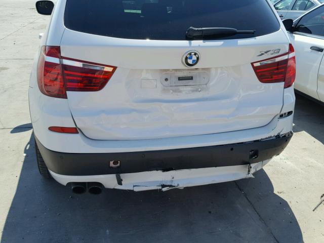 5UXWX9C53D0D08062 - 2013 BMW X3 XDRIVE2 WHITE photo 9