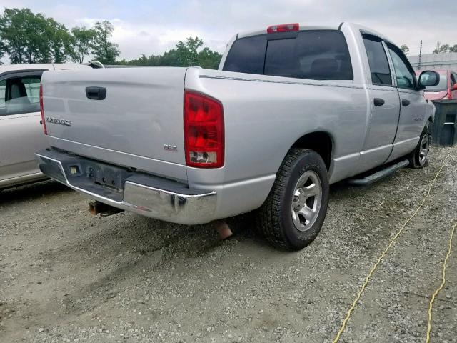 1D7HA18D34S648025 - 2004 DODGE RAM 1500 S SILVER photo 4