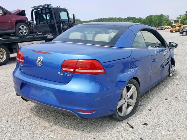 WVWFW7AH1CV019394 - 2012 VOLKSWAGEN EOS LUX 蓝色 照片 4