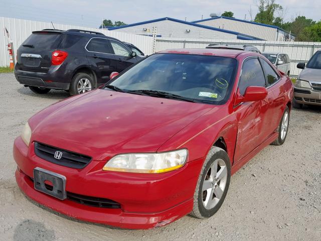 1HGCG2249YA035048 - 2000 HONDA ACCORD LX RED photo 2