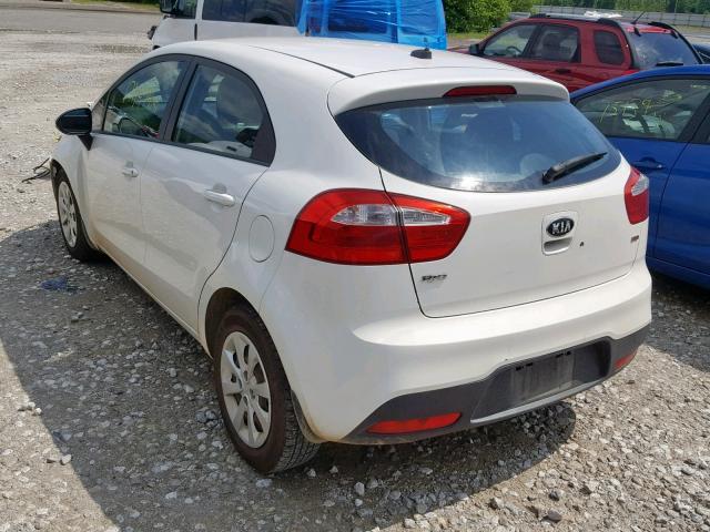 KNADM5A33D6171031 - 2013 KIA RIO LX WHITE photo 3