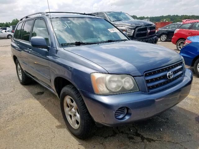 JTEGD21AX20027811 - 2002 TOYOTA HIGHLANDER GRAY photo 1