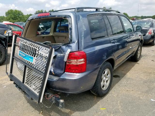 JTEGD21AX20027811 - 2002 TOYOTA HIGHLANDER GRAY photo 4