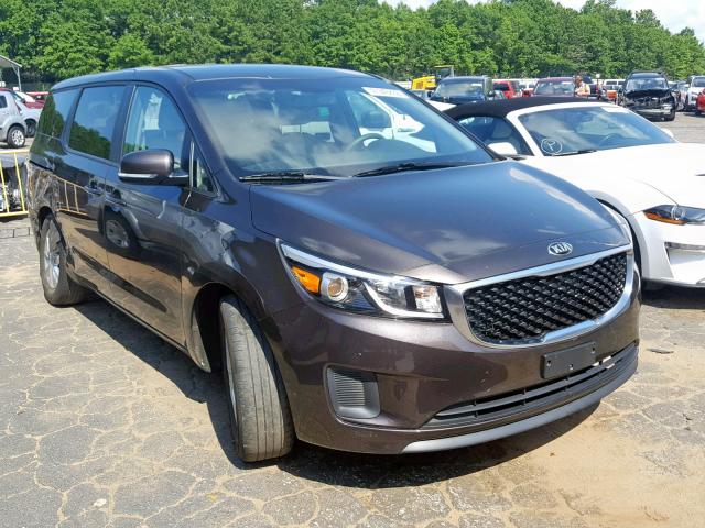 KNDMB5C18H6233050 - 2017 KIA SEDONA LX BROWN photo 1