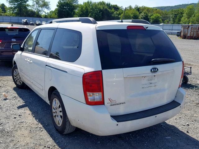 KNDMG4C70B6414053 - 2011 KIA SEDONA LX WHITE photo 3