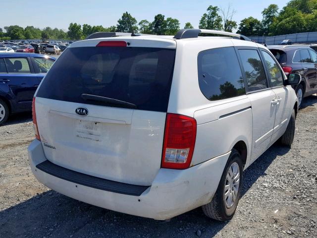 KNDMG4C70B6414053 - 2011 KIA SEDONA LX WHITE photo 4