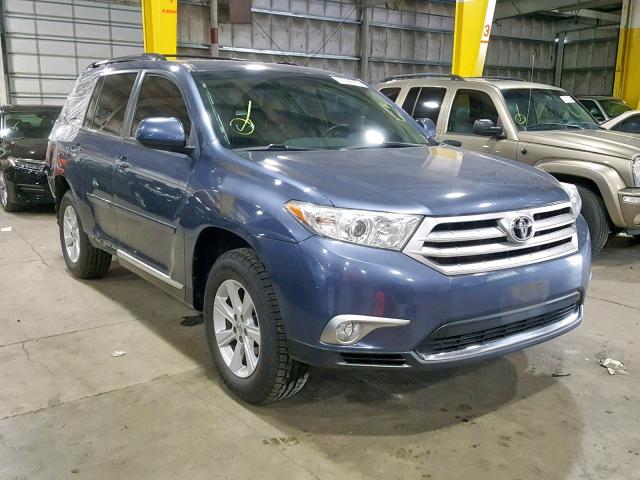 5TDZK3EH4CS084326 - 2012 TOYOTA HIGHLANDER BLUE photo 1