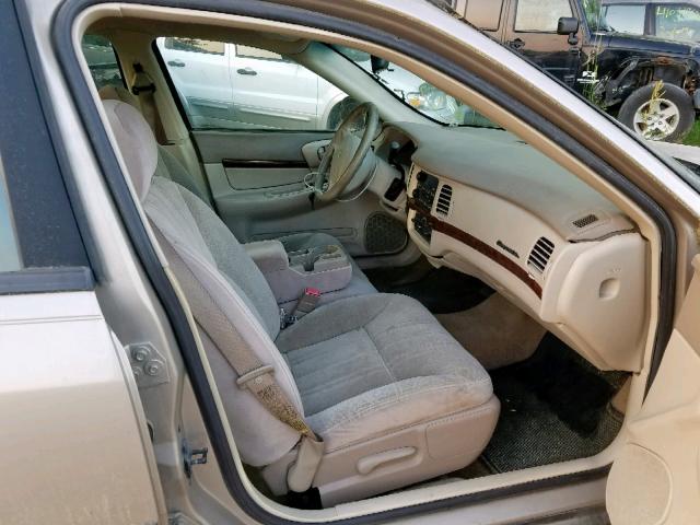 2G1WF52E919212619 - 2001 CHEVROLET IMPALA TAN photo 5