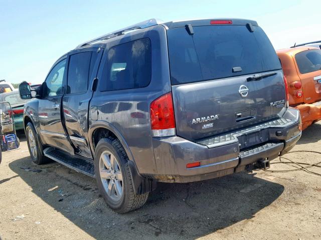 5N1BA0NE0BN616549 - 2011 NISSAN ARMADA PLA GRAY photo 3