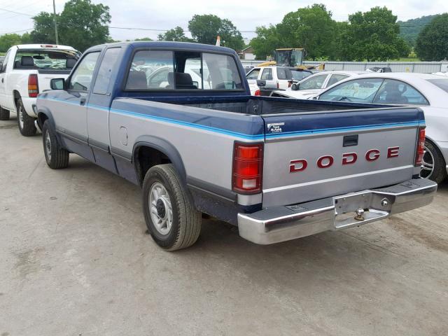 1B7FL23X6PS190939 - 1993 DODGE DAKOTA TWO TONE photo 3