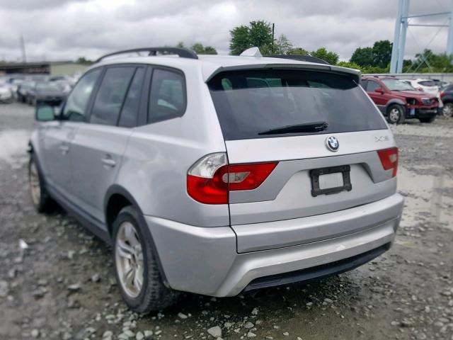 WBXPA93456WG83968 - 2006 BMW X3 3.0I SILVER photo 3