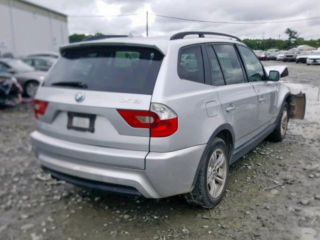 WBXPA93456WG83968 - 2006 BMW X3 3.0I SILVER photo 4