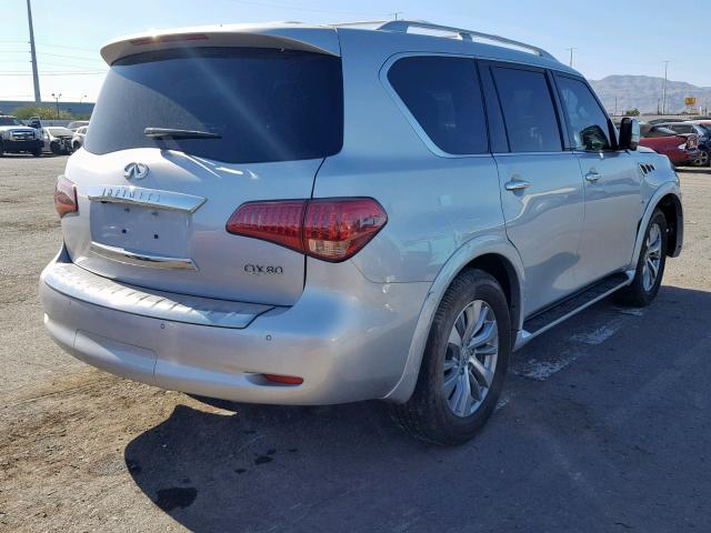 JN8AZ2NF3H9647006 - 2017 INFINITI QX80 BASE SILVER photo 4