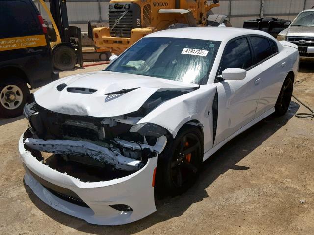 2C3CDXL91JH335161 - 2018 DODGE CHARGER SR WHITE photo 2