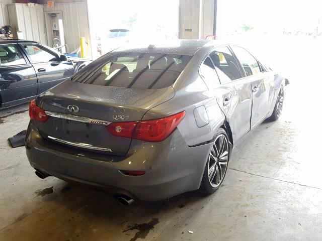 JN1AV7AP1EM691486 - 2014 INFINITI Q50 HYBRID CHARCOAL photo 4