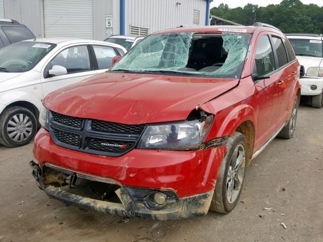 3C4PDCGB4HT507798 - 2017 DODGE JOURNEY CR RED photo 2