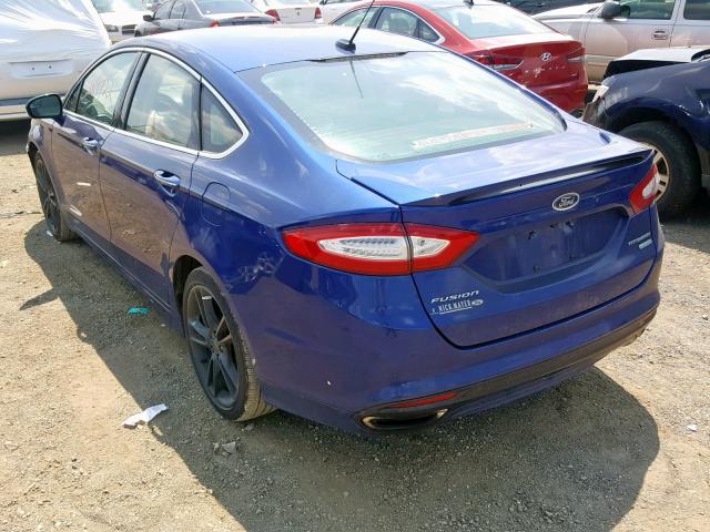 3FA6P0K90FR118159 - 2015 FORD FUSION TIT BLUE photo 3