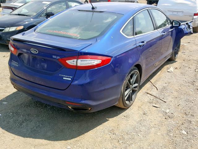 3FA6P0K90FR118159 - 2015 FORD FUSION TIT BLUE photo 4