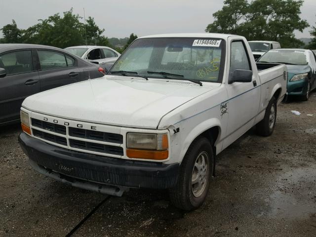 1B7FL26X7SW939986 - 1995 DODGE DAKOTA WHITE photo 2