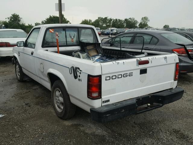 1B7FL26X7SW939986 - 1995 DODGE DAKOTA WHITE photo 3