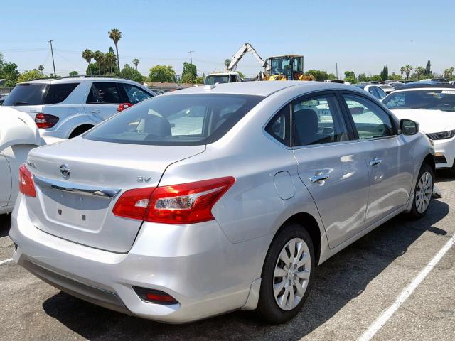 3N1AB7AP9GY241724 - 2016 NISSAN SENTRA S SILVER photo 4