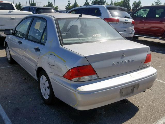 JA3AJ26E33U002126 - 2003 MITSUBISHI LANCER ES SILVER photo 3