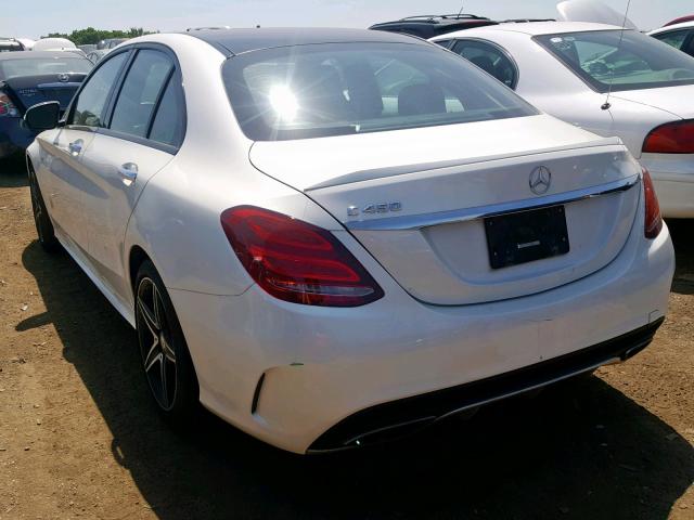 55SWF6EB4GU116849 - 2016 MERCEDES-BENZ C 450 4MAT WHITE photo 3