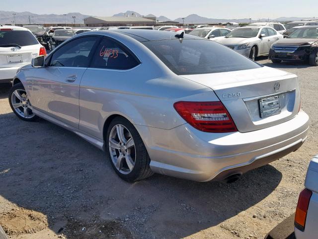 WDDGJ4HB2CF762651 - 2012 MERCEDES-BENZ C 250 SILVER photo 3