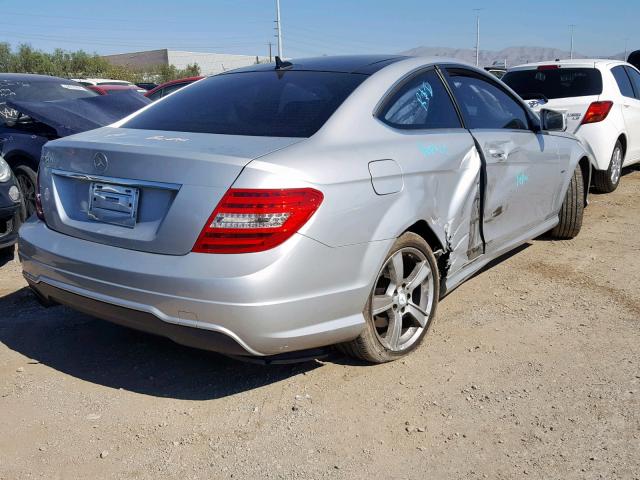 WDDGJ4HB2CF762651 - 2012 MERCEDES-BENZ C 250 SILVER photo 4