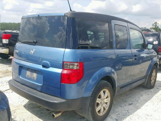 5J6YH28758L004722 - 2008 HONDA ELEMENT EX BLUE photo 4