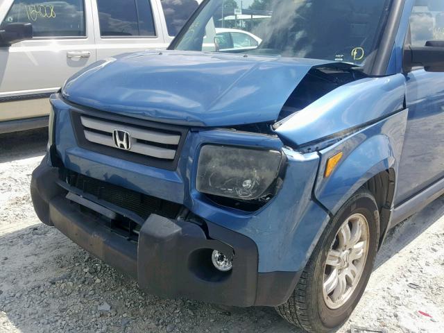 5J6YH28758L004722 - 2008 HONDA ELEMENT EX BLUE photo 9