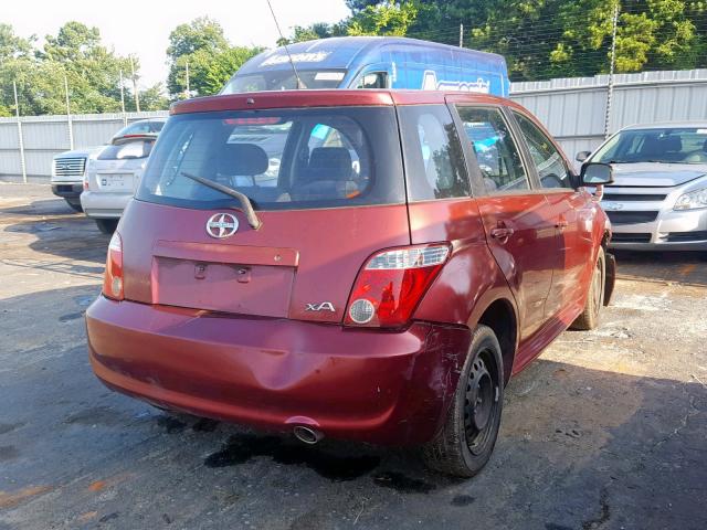 JTKKT624360137647 - 2006 TOYOTA SCION XA MAROON photo 4