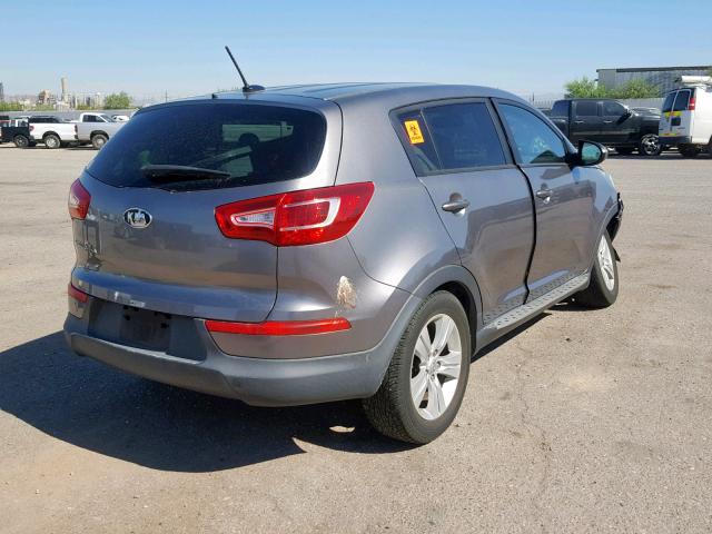 KNDPB3A23C7319401 - 2012 KIA SPORTAGE B GRAY photo 4