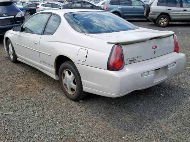 2G1WX12K139145075 - 2003 CHEVROLET MONTE CARL WHITE photo 3