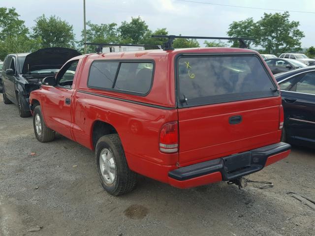 1B7FL26X5XS321919 - 1999 DODGE DAKOTA RED photo 3