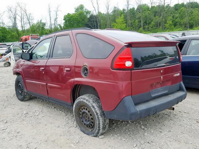 3G7DA03E35S504689 - 2005 PONTIAC AZTEK BURGUNDY photo 3