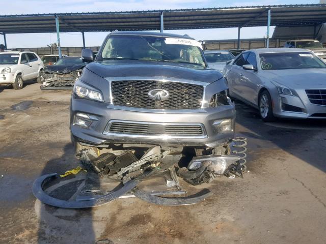 JN8AZ2NE4H9152868 - 2017 INFINITI QX80 BASE GRAY photo 10