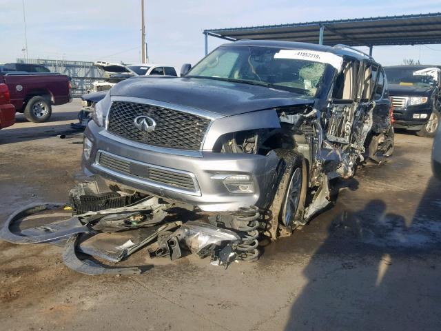 JN8AZ2NE4H9152868 - 2017 INFINITI QX80 BASE GRAY photo 2