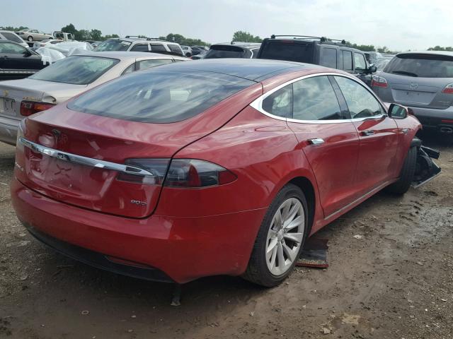 5YJSA1E20GF153978 - 2016 TESLA MODEL S RED photo 4